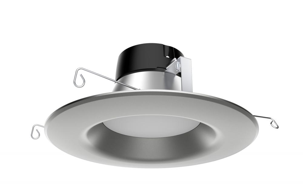 10.5 watt LED Downlight Retrofit; 5"-6"; 3000K; 120 volts; Dimmable; Brushed Nickel Finish