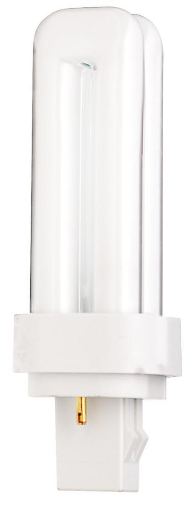 13 Watt; pin-based Compact Fluorescent; 2700K; 82 CRI; GX23-2 base; Shatter Proof