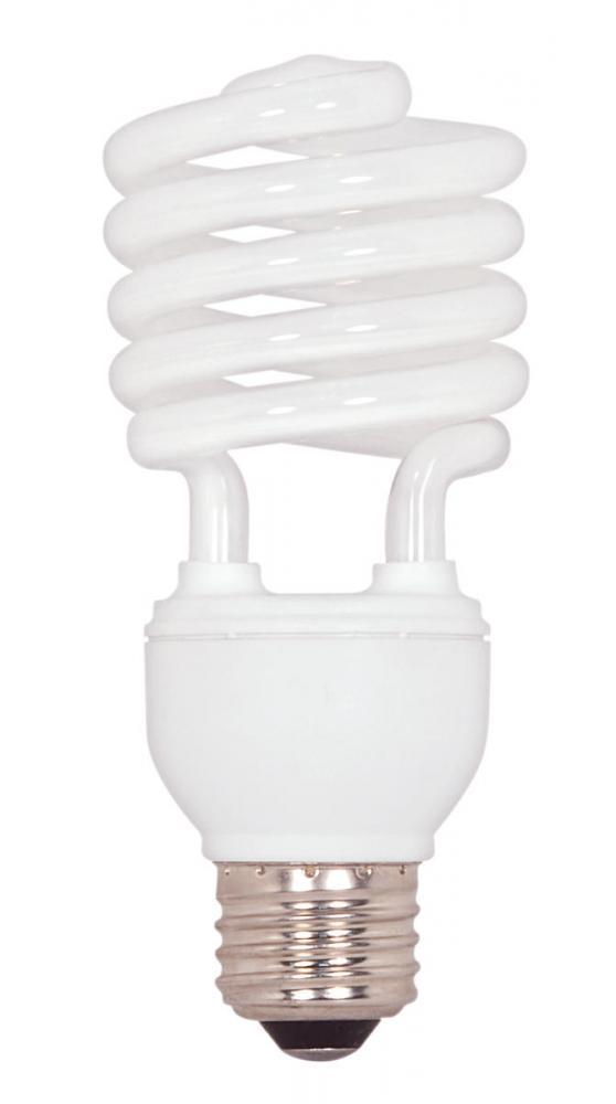 23 Watt; Mini Spiral Compact Fluorescent; 4100K; 82 CRI; Medium base; 120 Volt; Shatter Proof