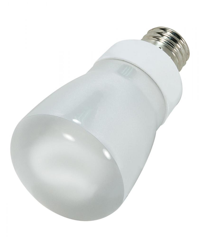 5 Watt; R20 Compact Fluorescent; 4100K; 82 CRI; Medium base; 120 Volt; Shatter Proof