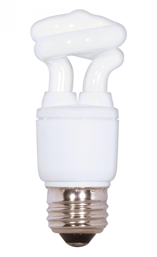5 Watt; Mini Spiral Compact Fluorescent; 2700K; 82 CRI; Medium base; 120 Volt; Shatter Proof