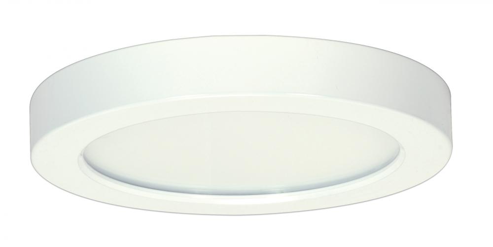 13.5 watt; 7" Flush Mount LED Fixture; 2700K; Round Shape; White Finish; 120 volts