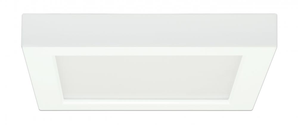 13.5 watt; 7" Flush Mount LED Fixture; 3000K; Square Shape; White Finish; 120 volts