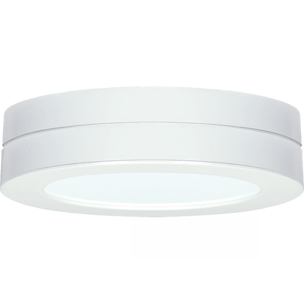 Battery Backup Module For Flush Mount LED Fixture; 7" Round; White Finish