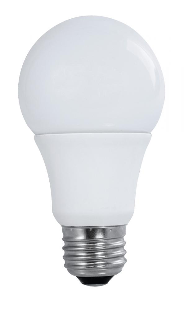 10 watt; A19 LED; Frosted; 4000K; Medium base; 200' beam spread; 120 volts; Non-Dimmable; 4-Pack