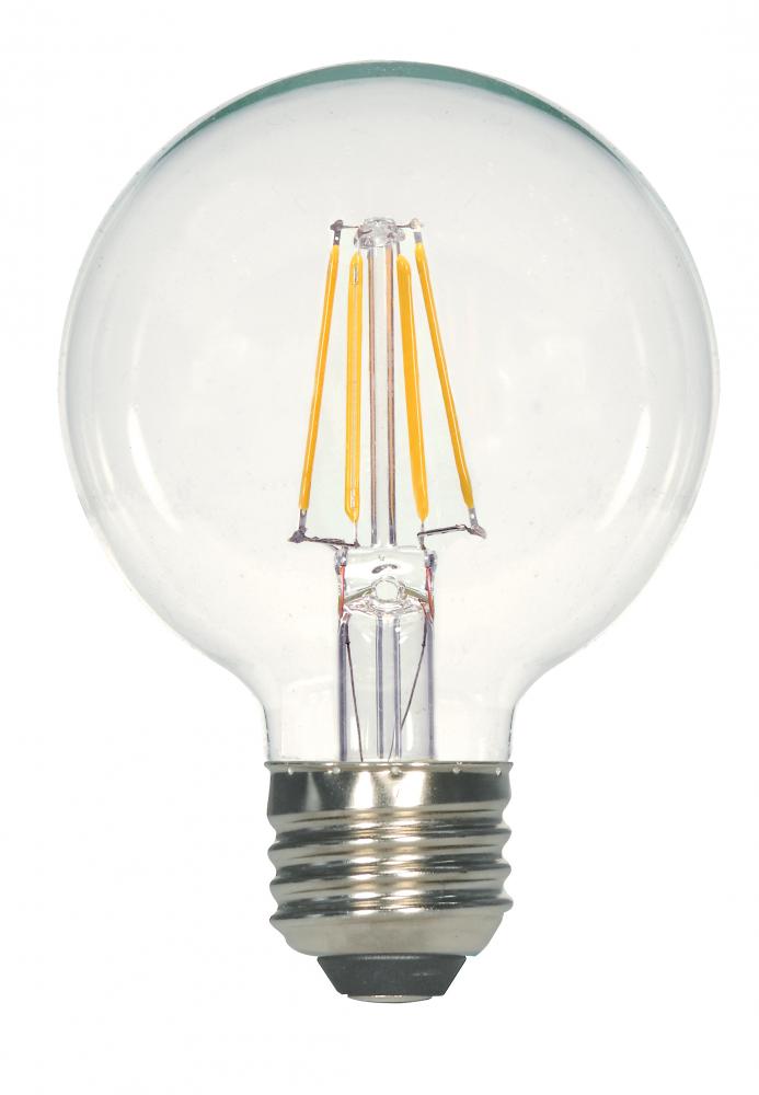 4.5 Watt G25 LED; Clear; Medium base; 2700K; 550 Lumens; 120 Volt