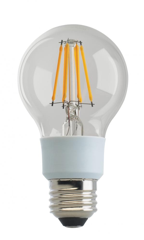 9 Watt A19 LED; Clear; Medium base; 3000K; 1100 Lumens; 120 Volt