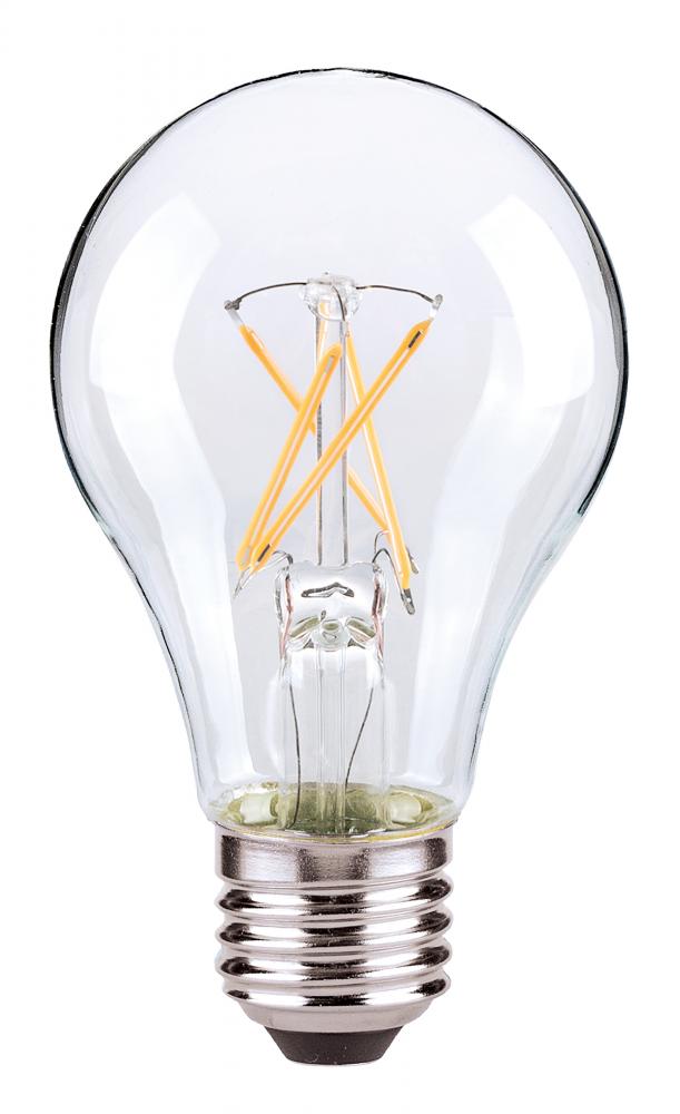 4.5 Watt A19 LED; Clear; Medium base; 2700K; 450 Lumens; 120 Volt; Shatter Proof