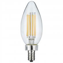 Satco Products Inc. S11344 - 8 Watt C11 LED; Clear Finish; Candelabra Base; 4000K; 90 CRI; 760 Lumens; 120 Volt