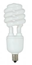 Satco Products Inc. S7364/TF - 13 Watt; Mini Spiral Compact Fluorescent; 2700K; 82 CRI; Candelabra base; 120 Volt; Shatter Proof