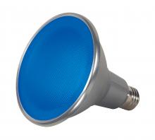 Satco Products Inc. S9482 - 15 Watt PAR38 LED; Blue; 40 deg. Beam Angle; Medium base; 120 Volt
