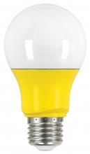 Satco Products Inc. S9645 - 2 Watt; A19 LED; Yellow when lit; Medium base; 120 Volt