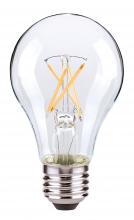 Satco Products Inc. S9875/TF - 4.5 Watt A19 LED; Clear; Medium base; 2700K; 450 Lumens; 120 Volt; Shatter Proof