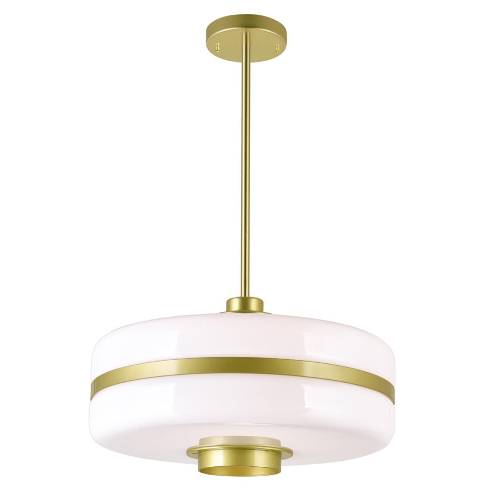 Elementary 1 Light Down Pendant With Pearl Gold Finish