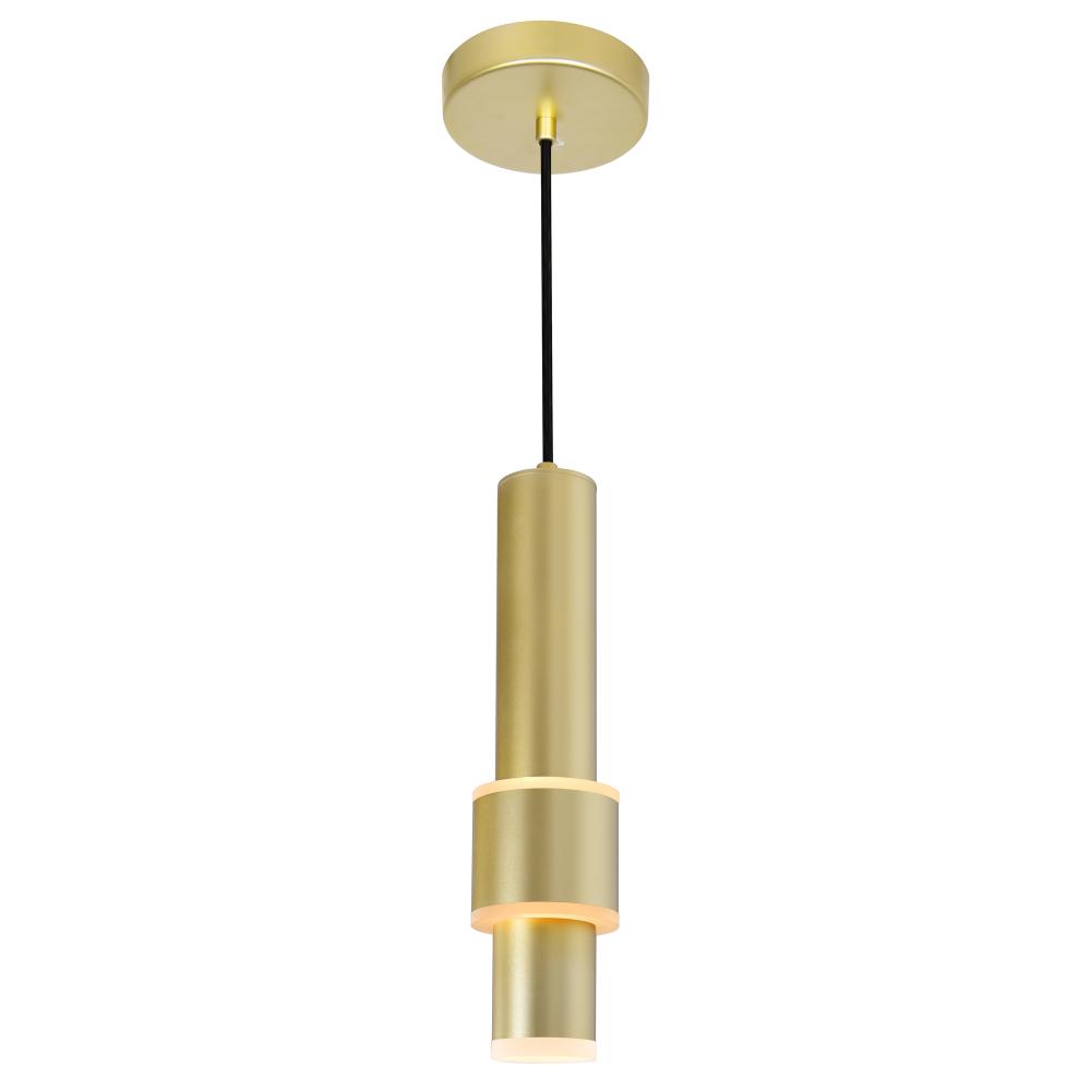 Lena LED Integrated Mini Pendant With Satin Gold Finish