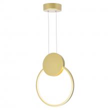 CWI Lighting 1297P12-1-602 - Pulley 12 in LED Satin Gold Mini Pendant