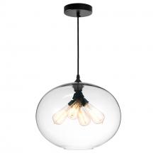 CWI Lighting 5553P16-Clear - Glass 4 Light Down Pendant With Clear Finish
