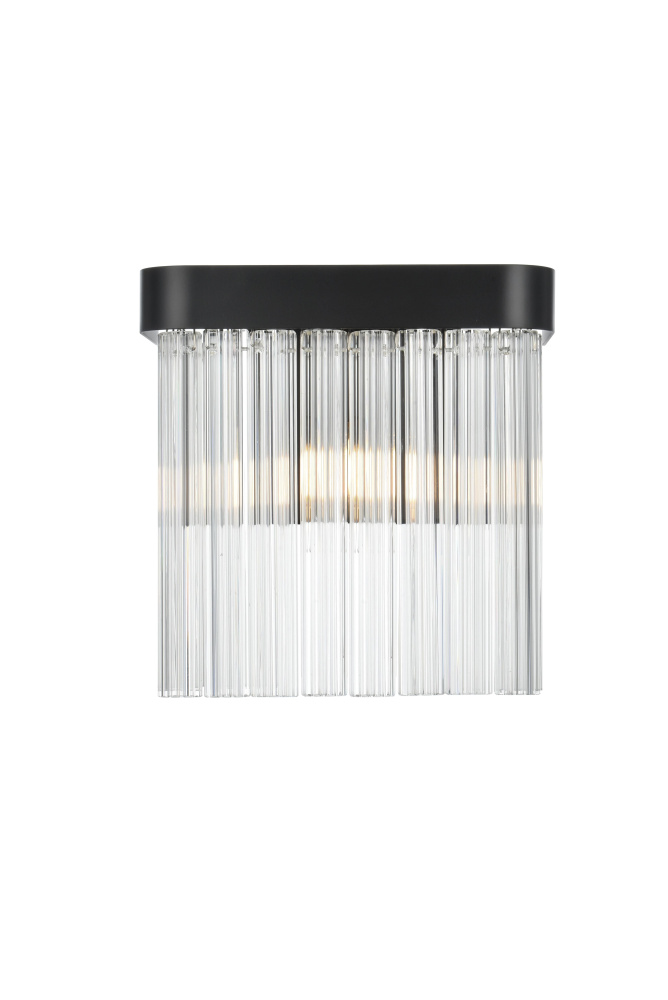Wall Sconce W9"S4.7"H9"L1 Black