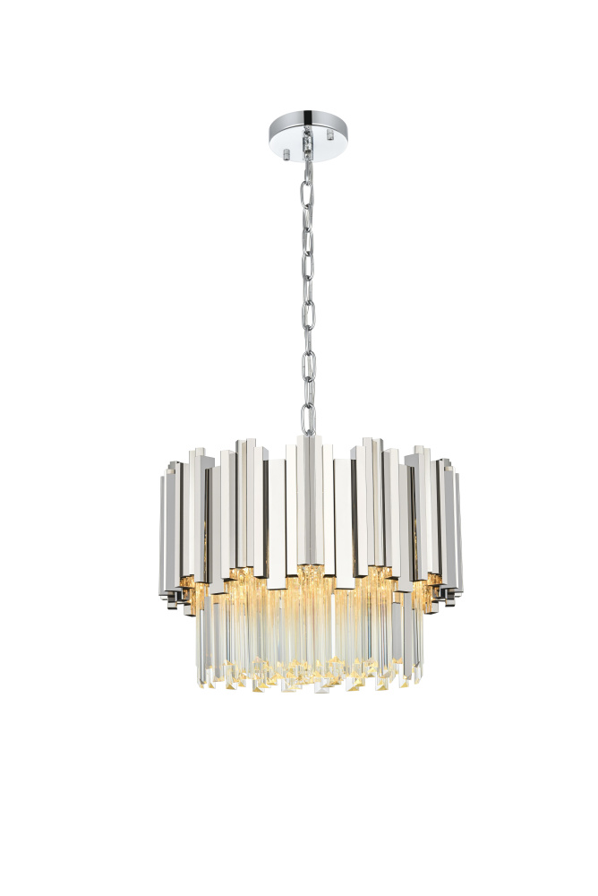 Pendant D16"H14"L3 Chrome