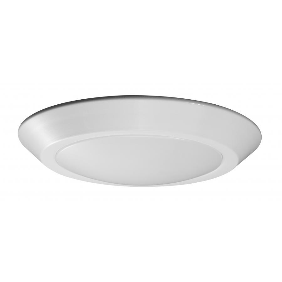 7"- LED Disk Light Flush - White Finish - 3000K